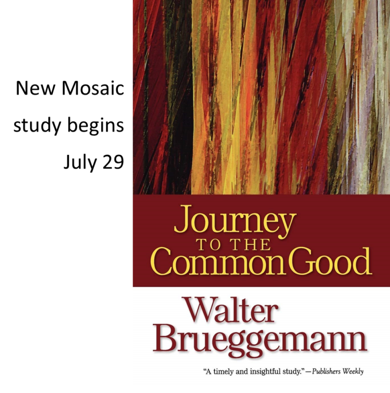 New Mosaic Study begins July 29