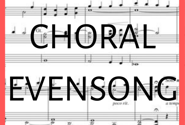 Evensong schedule update
